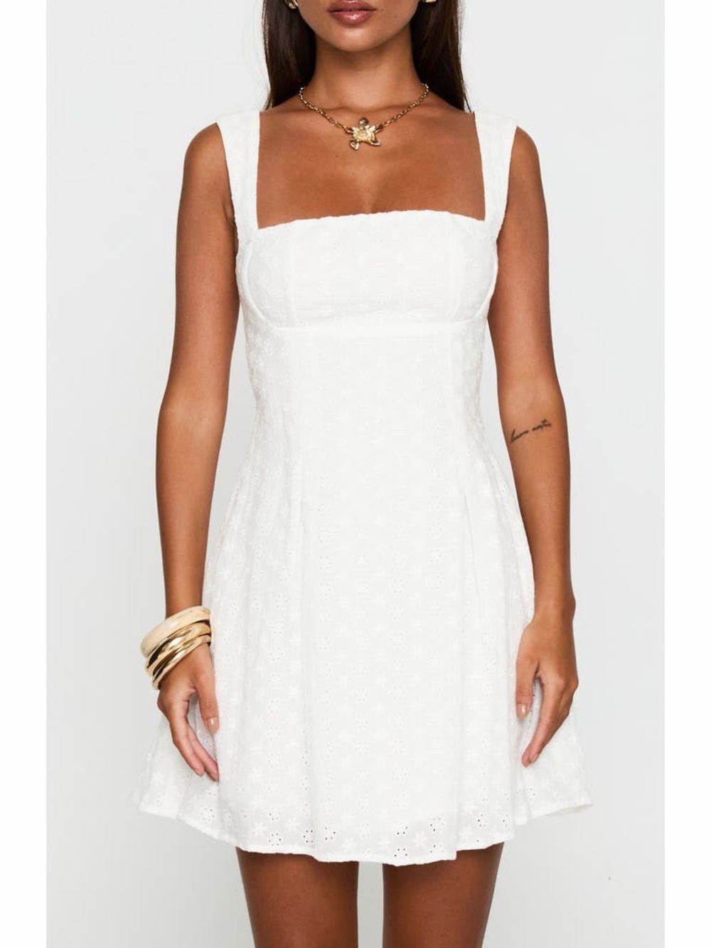 Princess Polly Beacall Embroidered Mini Dress